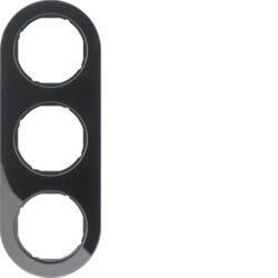 Berker 10132045 Rahmen 3-fach, Serie R.Classic, schwarz glänzend