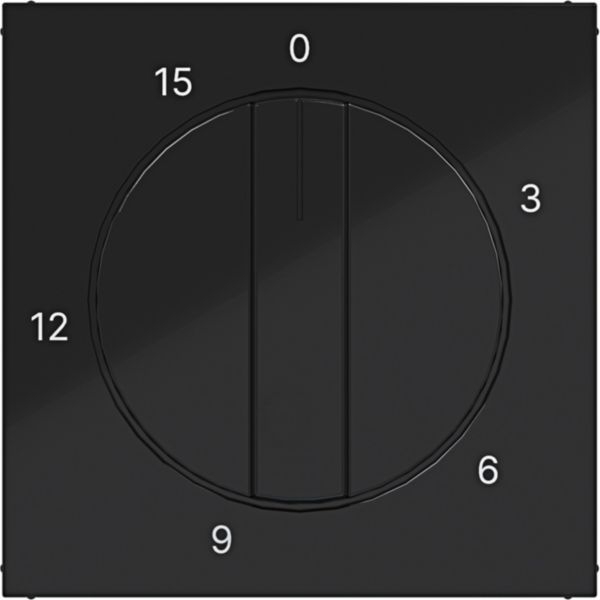 Hager WAF1314BG Zentralstück für mechanische Zeitschaltuhr 0-15 min, A.x/C.x, nachtschwarz glänzend