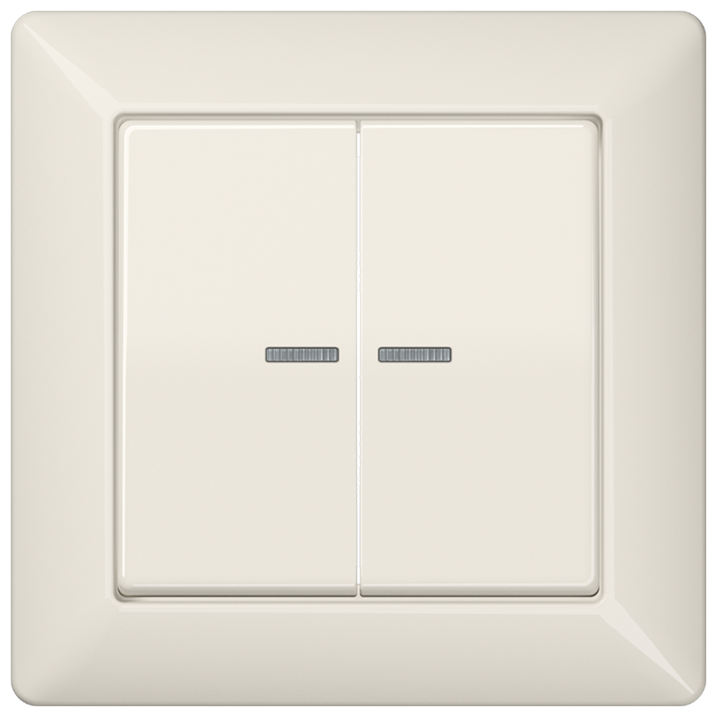 Jung AS590-5KO5 Wippe 2-fach mit Kontrollfenster, mit Rahmen