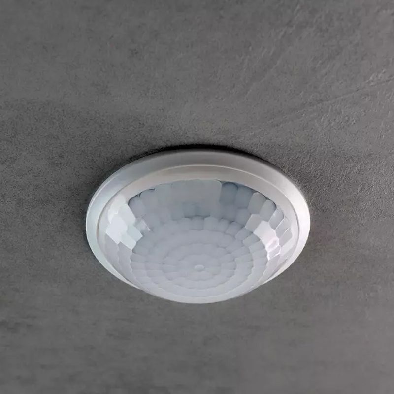 Theben 1030201 PIRA T8-2 DE Bewegungsmelder (PIR) für den Deckeneinbau im Innenbereich, 1 Kanal Licht / 1 Kanal Präsenz für HKL, Erfassungsbereich rund 360°, Durchmesser 8 m, permanente Lichtmessung, 200 W LED