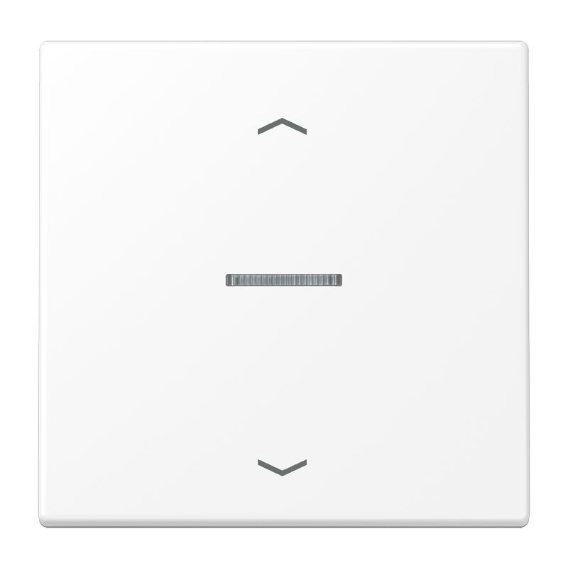 Jung LS101KO5PWWM Wippe mit Lichtleiter, mit Pfeilsymbolen für Taster 1-fach, Duroplast lackiert, F10, Serie LS, schneeweiß matt