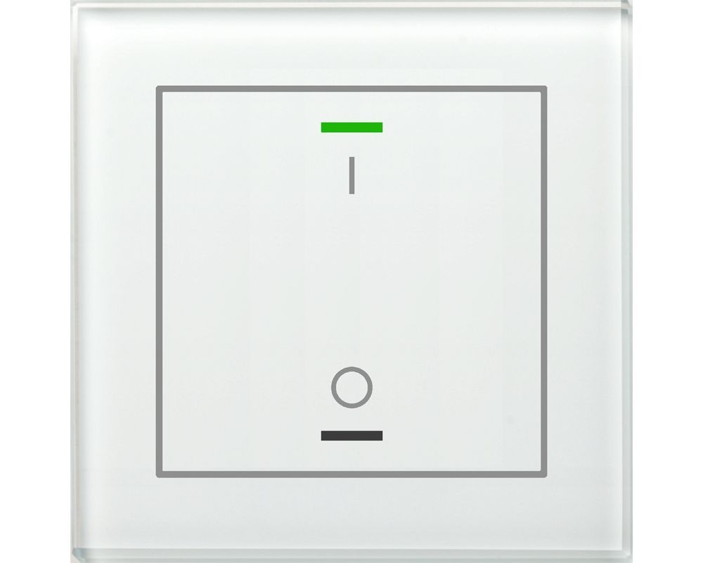 MDT GTL-1TBW.02S KNX Glastaster II Light 1-fach, RGBW, Temperatursensor, Weiß, Schalten