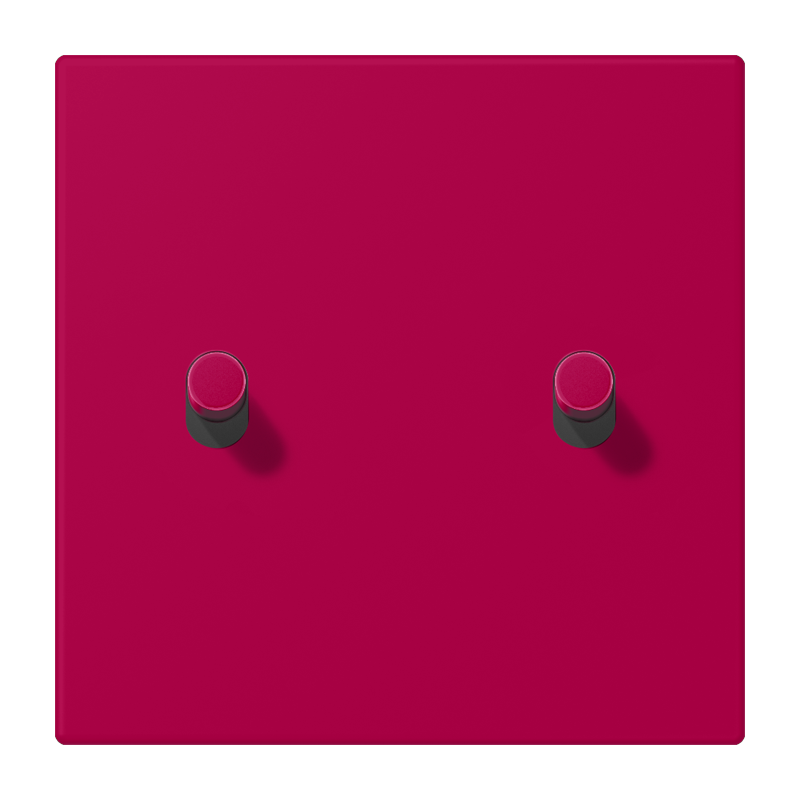 Jung LC12-5R0230 Abdeckung mit Kipphebel "Zylinder", 2 Kipphebel, rouge rubia
