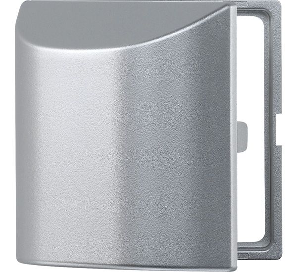 Merten 518260 Zwischenring mit Klappdeckel für Kombieinsätze nach DIN 49075, System M, aluminium