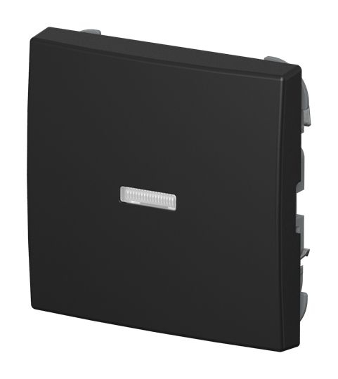 Busch-Jaeger 1789 N-915 Wippe 1-fach mit kleiner transparenter Kalotte, Busch-balance SI, schwarz matt