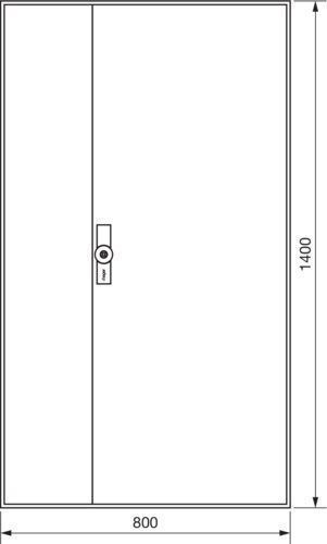 Hager ZB53W, univers Z Leerschrank m. Tür IP54, H=1400mm, 3 Felder