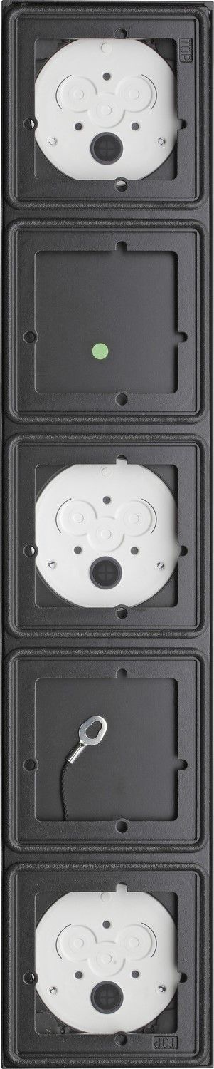 Gira 5505910 Aufputzgehäuse 5-fach, System 106, anthrazit