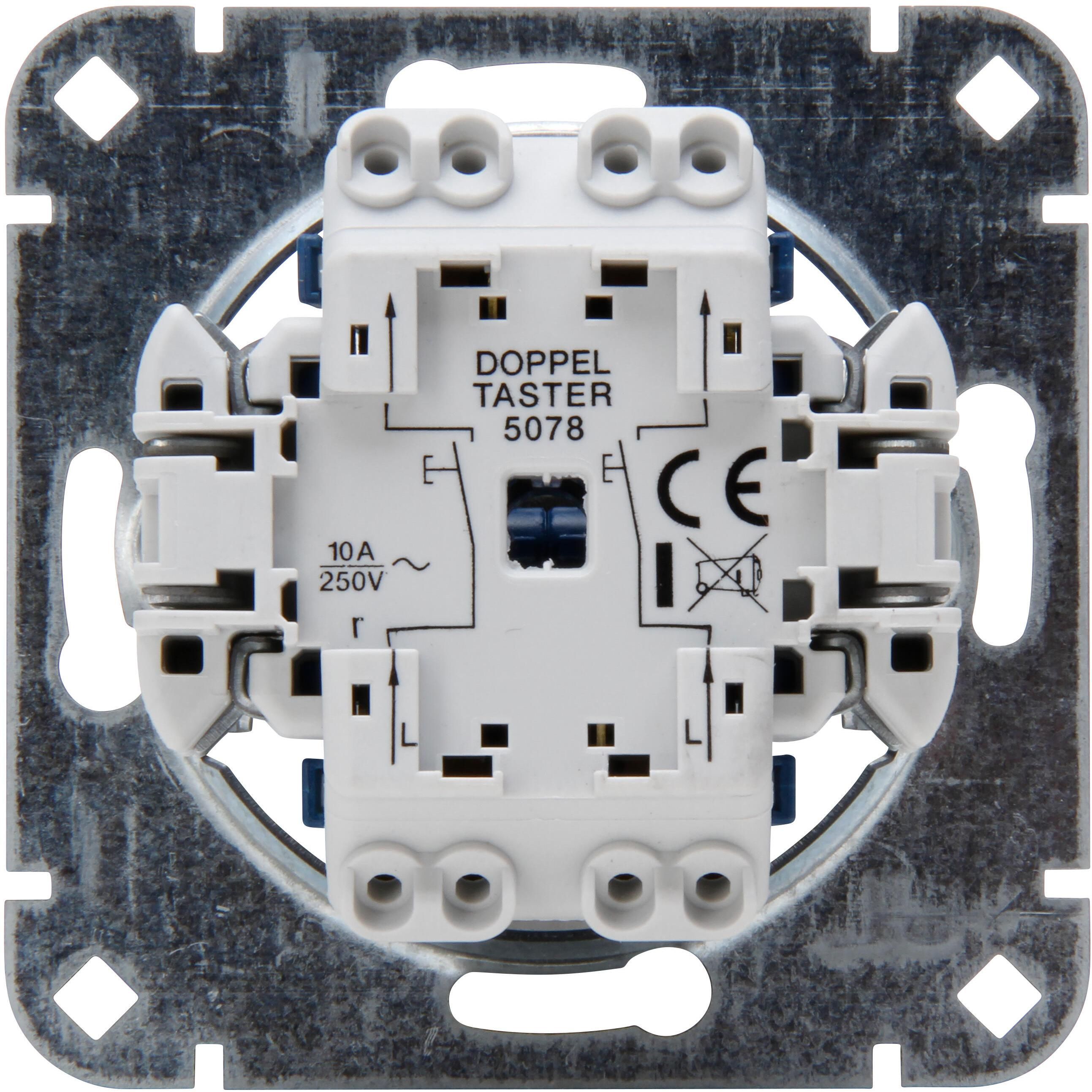 Kopp 507800006 Doppeltaster (2x Schließer) 10AX, 250V UP
