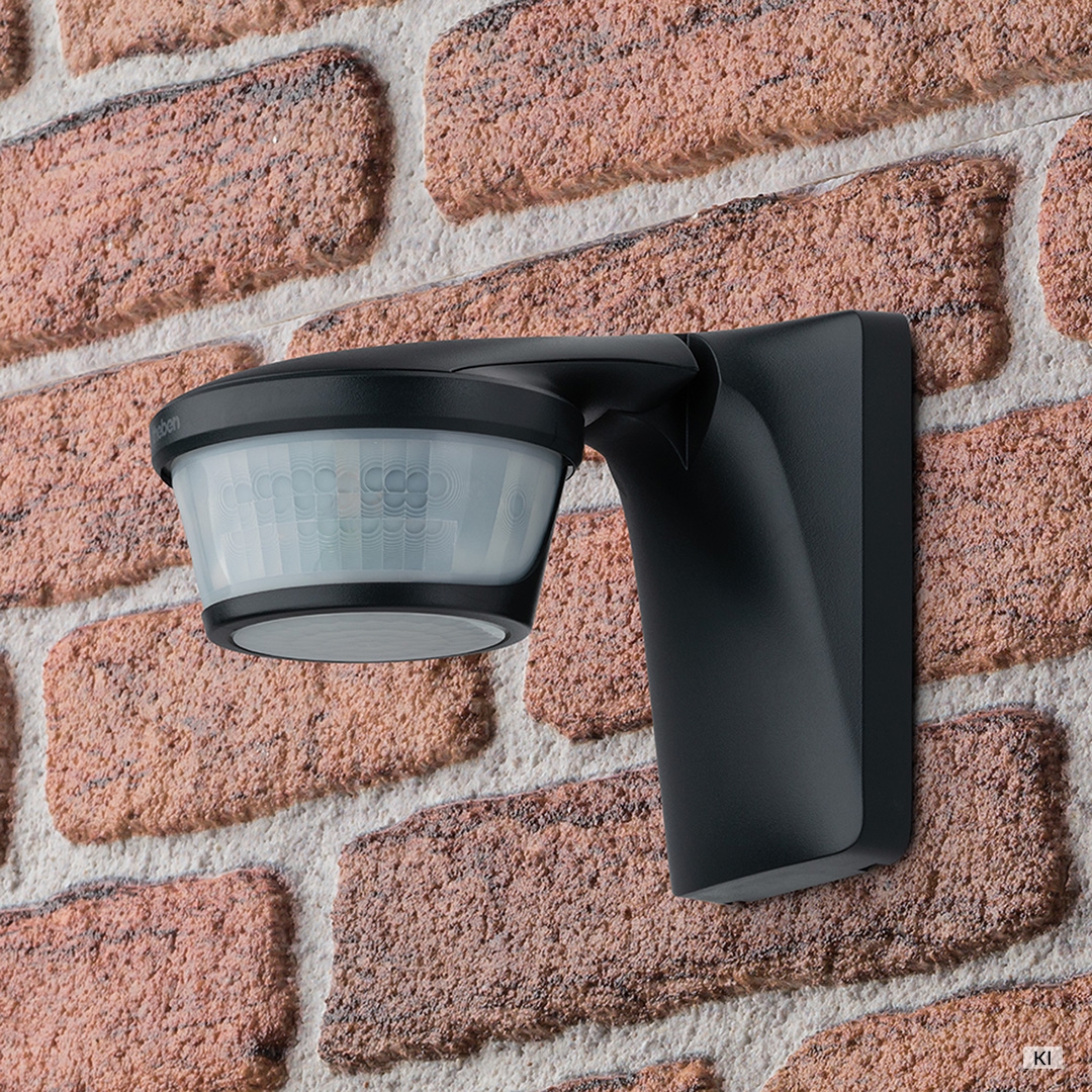 Theben 1010611 theLuxa P300 BK Bewegungsmelder 300° für Wand-oder Deckenmontage, max. 16 m, schwarz