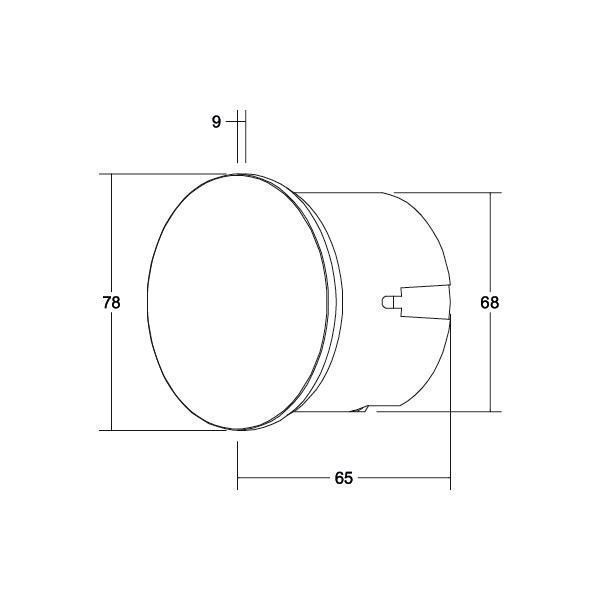 Brumberg 10158073 LED-Wandeinbauleuchte für Gerätedosen, rund, 230 V AC, 50 Hz, 1,5 W, 3000 K, weiß mit Dekoglas