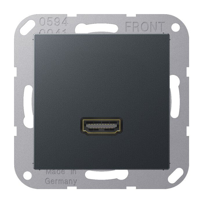 Jung MAA1112ANM HDMI, MultimediaAnschlussystem HDMI, Serie A, anthrazit matt