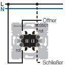 Berker 503501 Serientaster Öffner und Schließer mit getrennten Eingangsklemmen