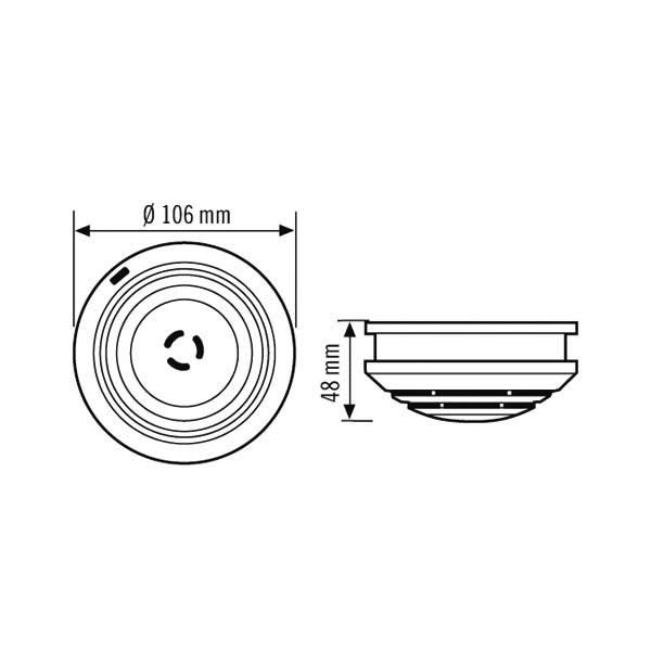 ESYLUX ER10018947 Fotoelektronischer Rauchwarnmelder 230 V