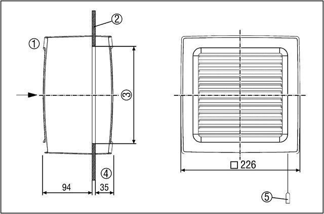 Maico EVN 15  Fensterventilator, Ø150mm