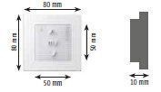 Somfy 1811218 Smoove-Origin-RTS Funkwandsender 50x50mm