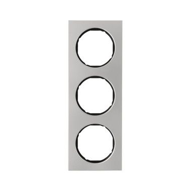 Berker 10132204 Rahmen 3-fach, R.3, Edelstahl/schwarz