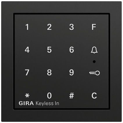 Gira 260574 Gira Keyless In Codetastatur, System 70, schwarz matt (lackiert)
