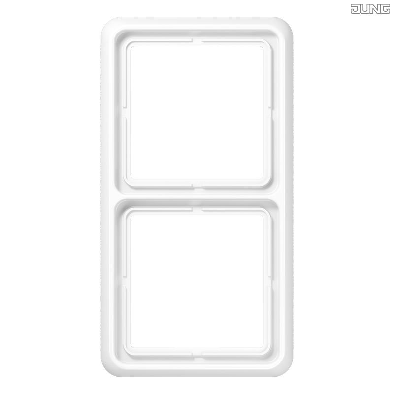 Jung CD582WW Rahmen 2-fach, senkrechte und waagerechte Montage, CD 500, IP 44, Duroplast, alpinweiß, senkrechte und waagerechte Montage