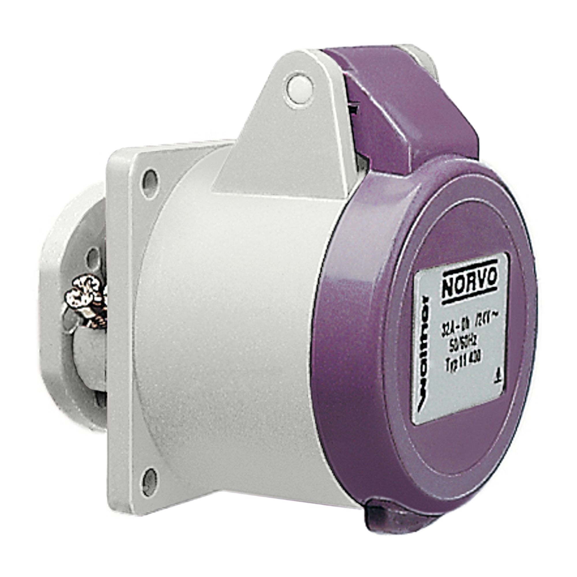 Walther Werke 11400 NORVO Anbaudose gerade 32A 2P 0h für Kleinspannung mit Flansch 50x50mm