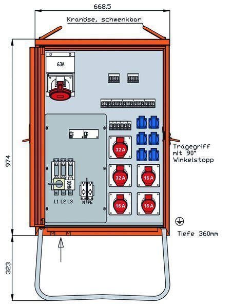 Walther Electric WV0428R1 Verteilerschrank 55kVA