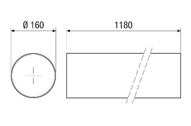 Maico PP45DFHK Dachdurchführungshülse 1180mm für Endmontage-Sets