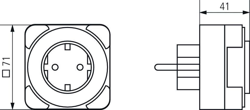 Theben 0260833 theben-timer 26 safety-plus Zeitprogrammstecker 24 Std. mit erhöhter Berührungsschutz, weiß