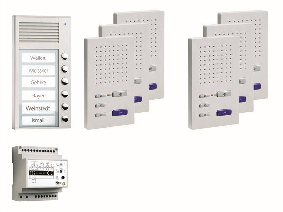 TCS PPAF06-EN/02 Sprechanlagen-Set Aufputz für 6 WE