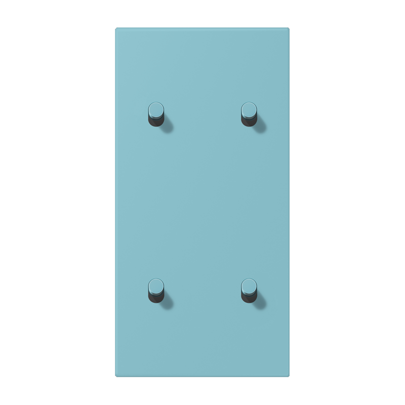 Jung LC12-25R0213 Abdeckung mit Kipphebel "Zylinder", 2 x 2 Kipphebel, senkrecht, céruléen moyen