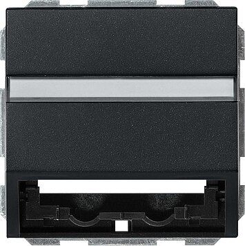 Gira 0870005 Datenhaube Tragring mit Beschriftungsfeld, System 55, schwarz matt