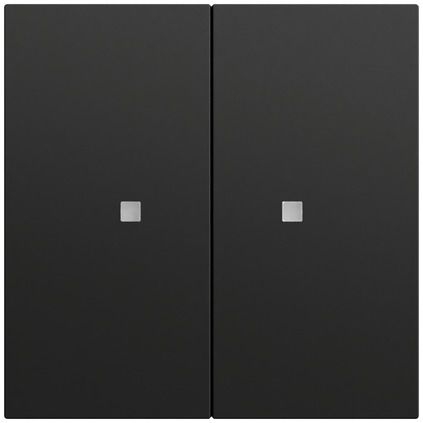 Gira 517374 Taster mit Wippe 2-fach für Gira One und KNX, System 70, schwarz matt (lackiert)