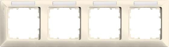Siemens 5TG25841 DELTA line Rahmen 4-fach Schriftfeld, waagrecht, elektroweiß