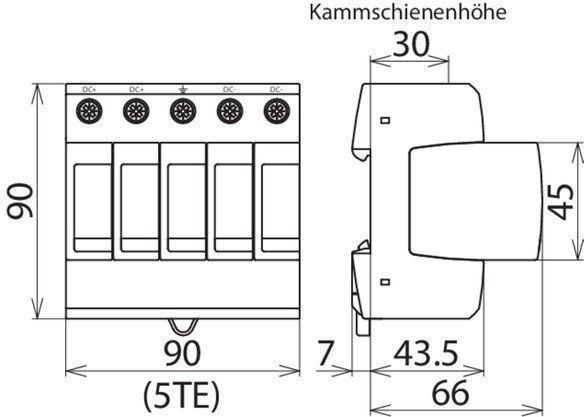 Dehn + Söhne 952514 Überspannungsableiter Typ 2 DEHNguard M Mehrpolig für PV-Anlagen bis 1000V DC