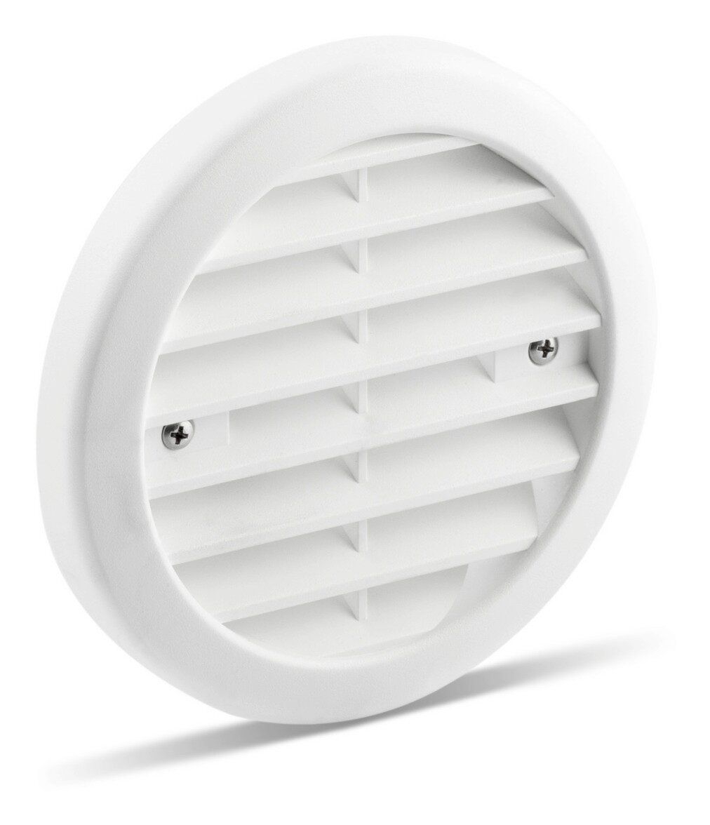 Lunos 039951 Außenverschluss 1/WE115, Ø115/90-100mm, zum Schrauben, Insektenschutz, weiß