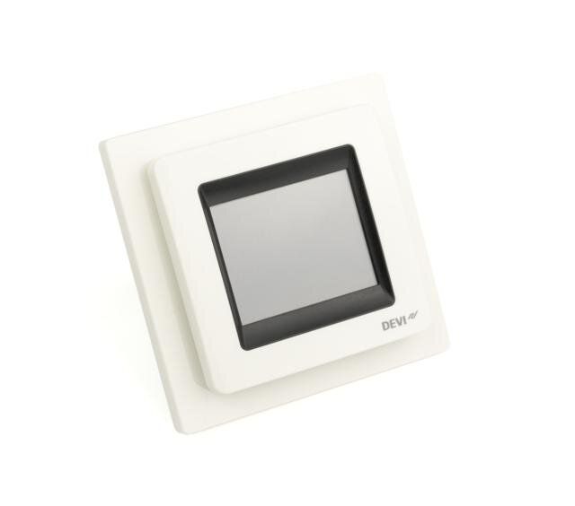 Devi 140F1064 DEVIreg™ Touch Thermostat mit Bodenfühler, mit Rahmen, reinweiß