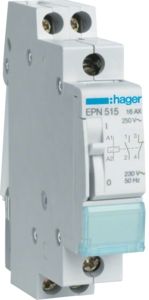 Hager EPN 515 Fernschalter 1 Öffner + 1 Schließer, 230V