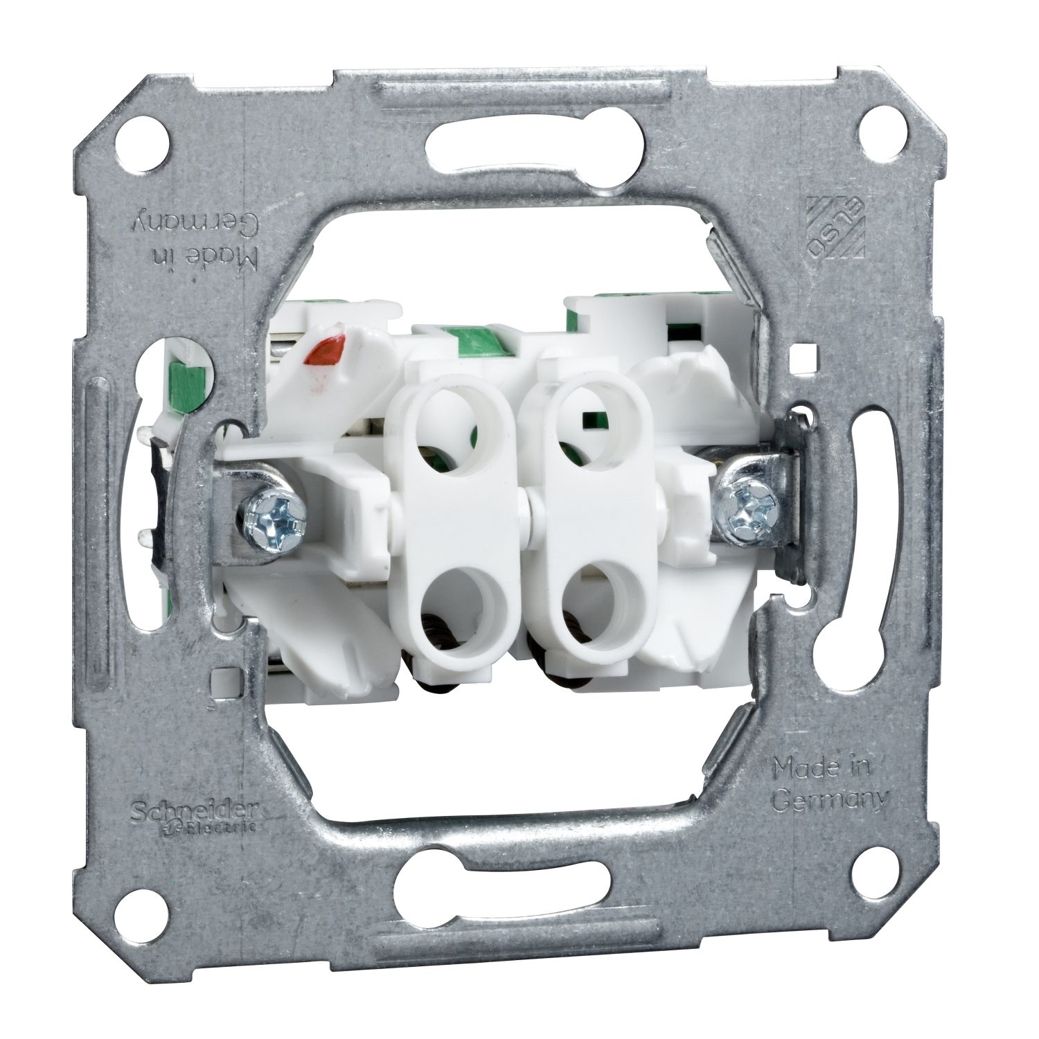 Elso 112500 Doppeltaster (2 Schliesser) mit Steckklemme, 10 A, 250 V, Unterputzeinsätze