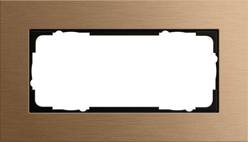 Gira 100238 Abdeckrahmen 2-fach ohne Mittelsteg, Gira Esprit, bronze
