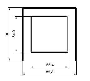 Merten 489115 Echtglasrahmen 1-fach, M-PLAN, Mahagonibraun