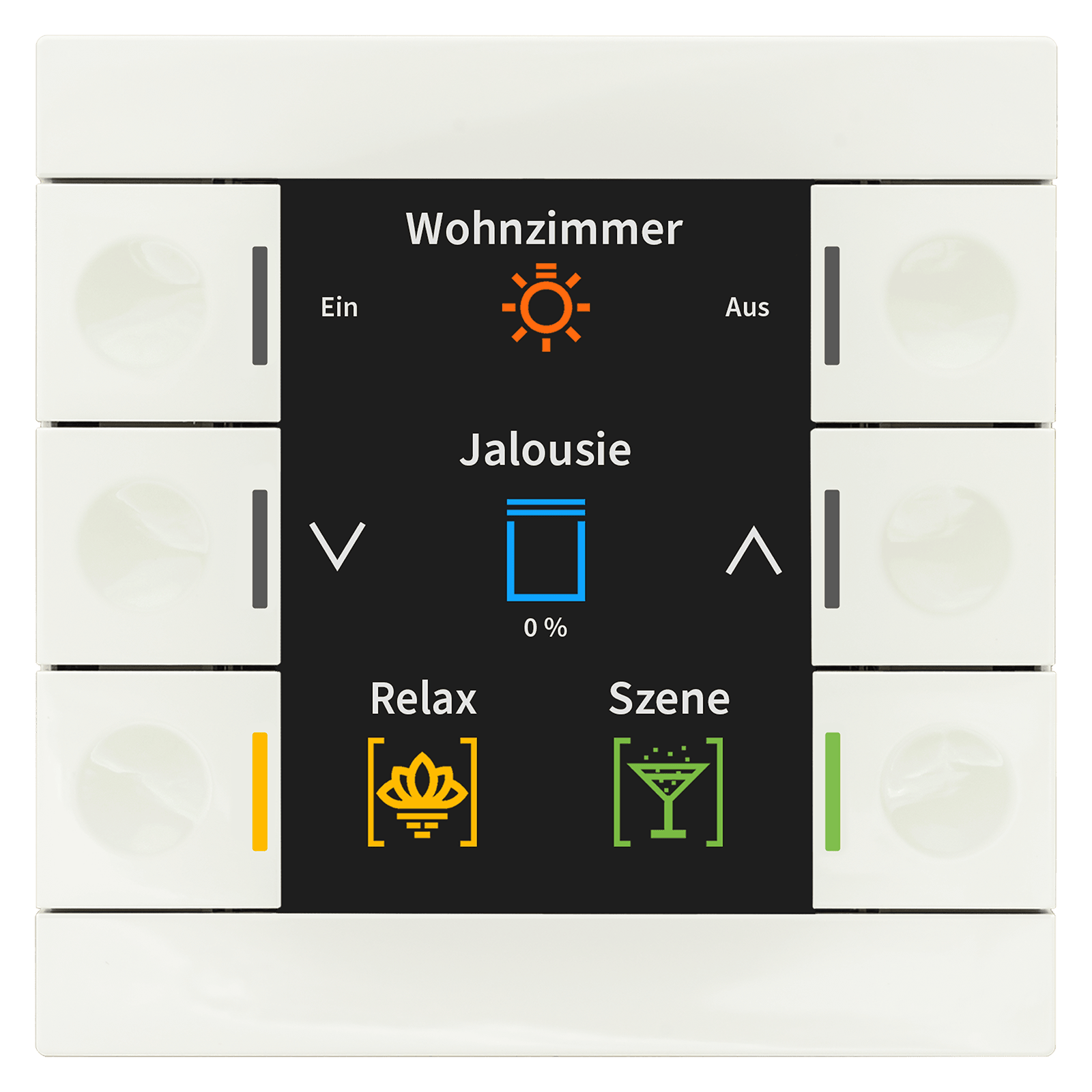 MDT BE-TAS86.02 KNX Taster Smart 86 mit Farbdisplay, Kunststoff, Reinweiß glänzend