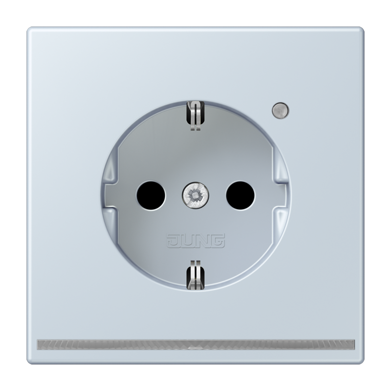 Jung LC1520OLNW209 Schutzkontakt-Steckdose mit LED-Orientierungslicht, Safety+, Les Couleurs® 32023, outremer pâle