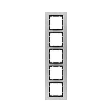 Berker 10153606 Rahmen 5-fach, B.7, Edelstahl/anthrazit