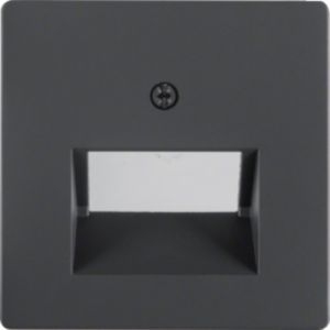 Berker MAN0206623 Zentralstück für UAE Steckdose 2-fach, Q.x, tiefschwarz matt