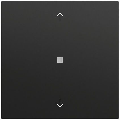 Gira 510574 RF Bedienaufsatz 1-fach Pfeilsymbole für KNX, System 70, schwarz matt (lackiert)