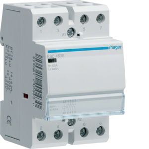 Hager ESC463S Schütz, 4-pol., 63A, 4 Schließer, 230V, brummfrei