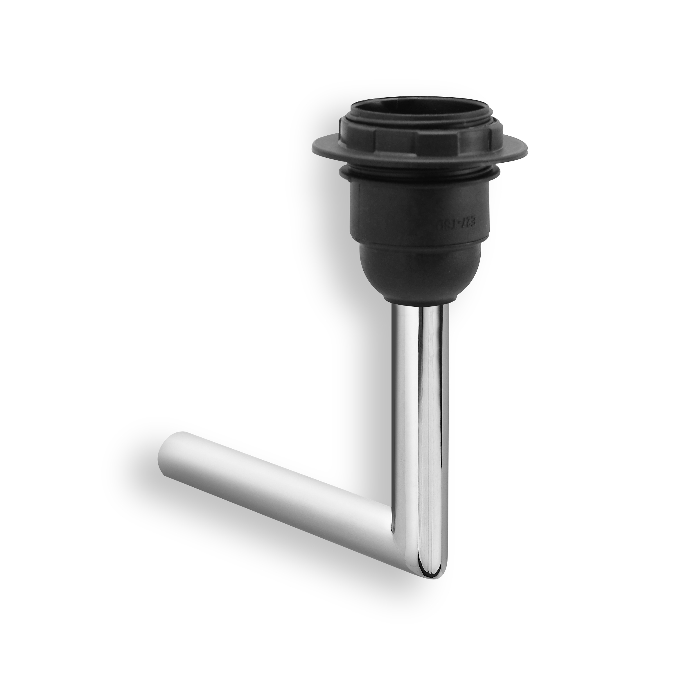 qles SLA0110 Schirmlampe 80x120mm - ohne Lampenschirm, für Merten D-Life/System-M, E27/230V, Chrom