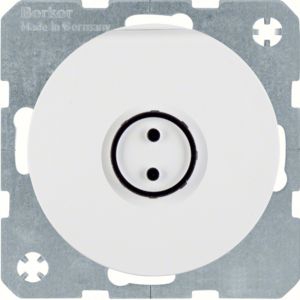 Berker 47442079 Schutzkontakt-Steckdose mit Klappdeckel, abtastbarem Symbol und erhöhtem Berührungsschutz, R.1/R.3, polarweiß glänzend