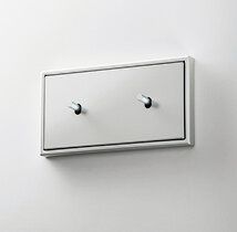 Jung AL12-200R0 Abdeckung mit Kipphebel "Zylinder", 2 x 1 Kipphebel, waagerecht, Serie LS 1912, Aluminium