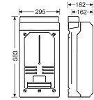 Hensel KV-9339  Zählergehäuse  IP 65, 295 x 583 mm