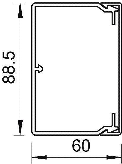 OBO Bettermann WDK-60090 RW LF-Kanal 60 x 88,5 mm, reinweiß