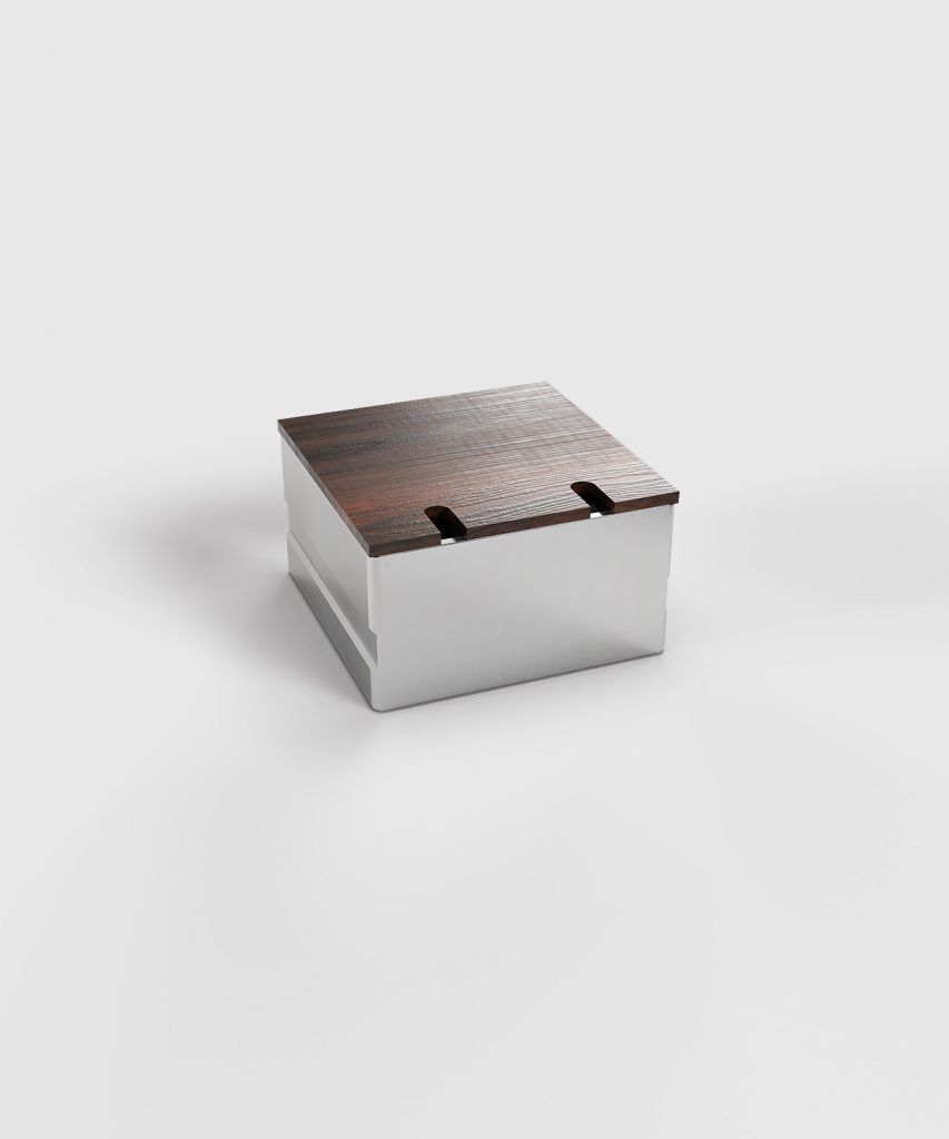 BS 8802B-2-0 Bodensteckdose, 2-fach, eckig, belegbar, aufliegender Deckel aus Aluminium, 1x Schutzkontakt-Steckdose, 1x RJ45 2-fach